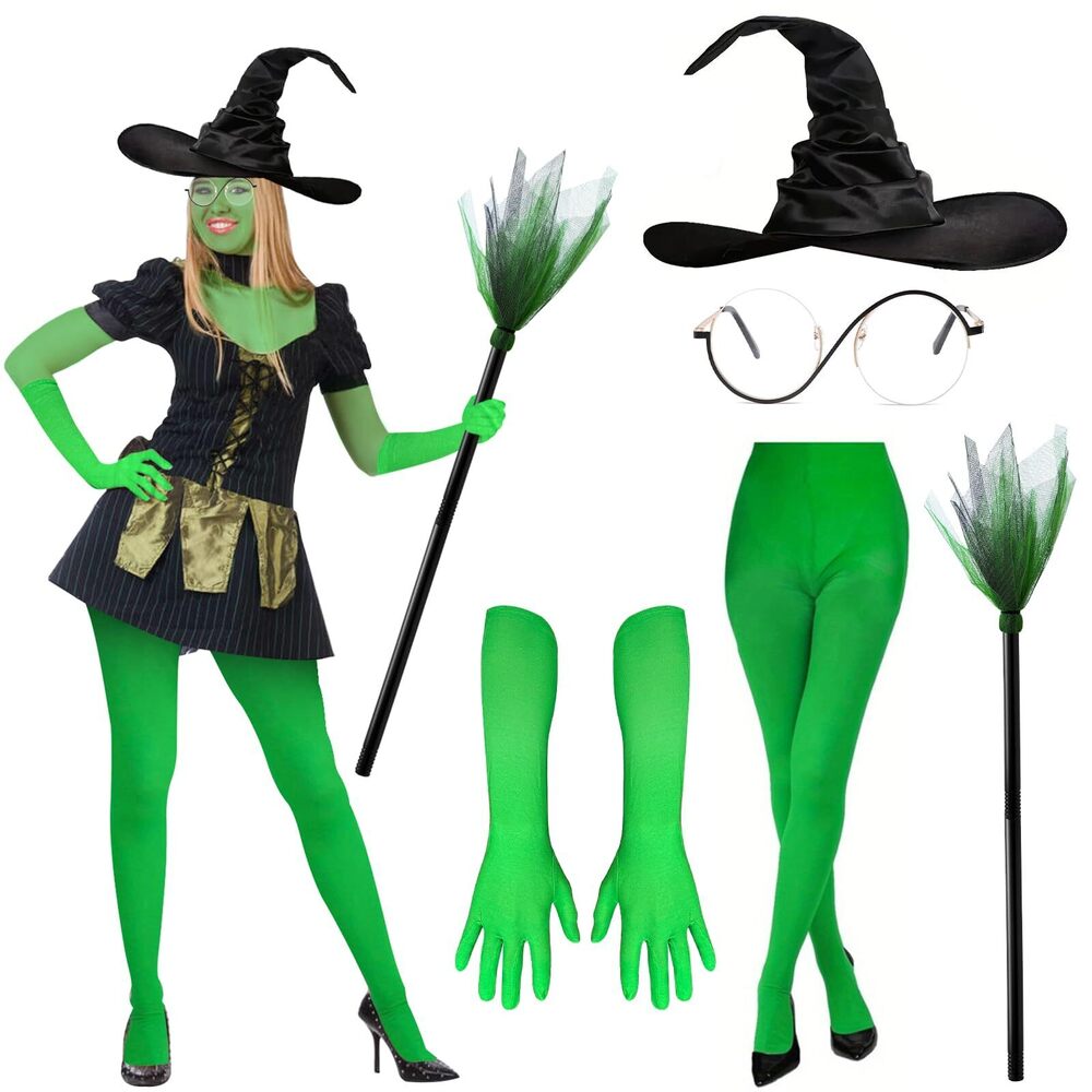 8542 5 Pcs Halloween Witch Costume Set For Halloween Movie